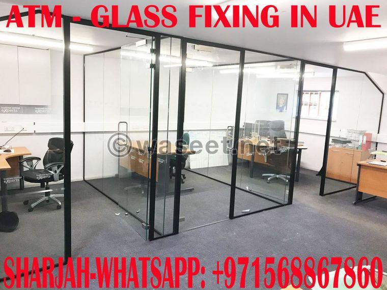 Glass partition works  1